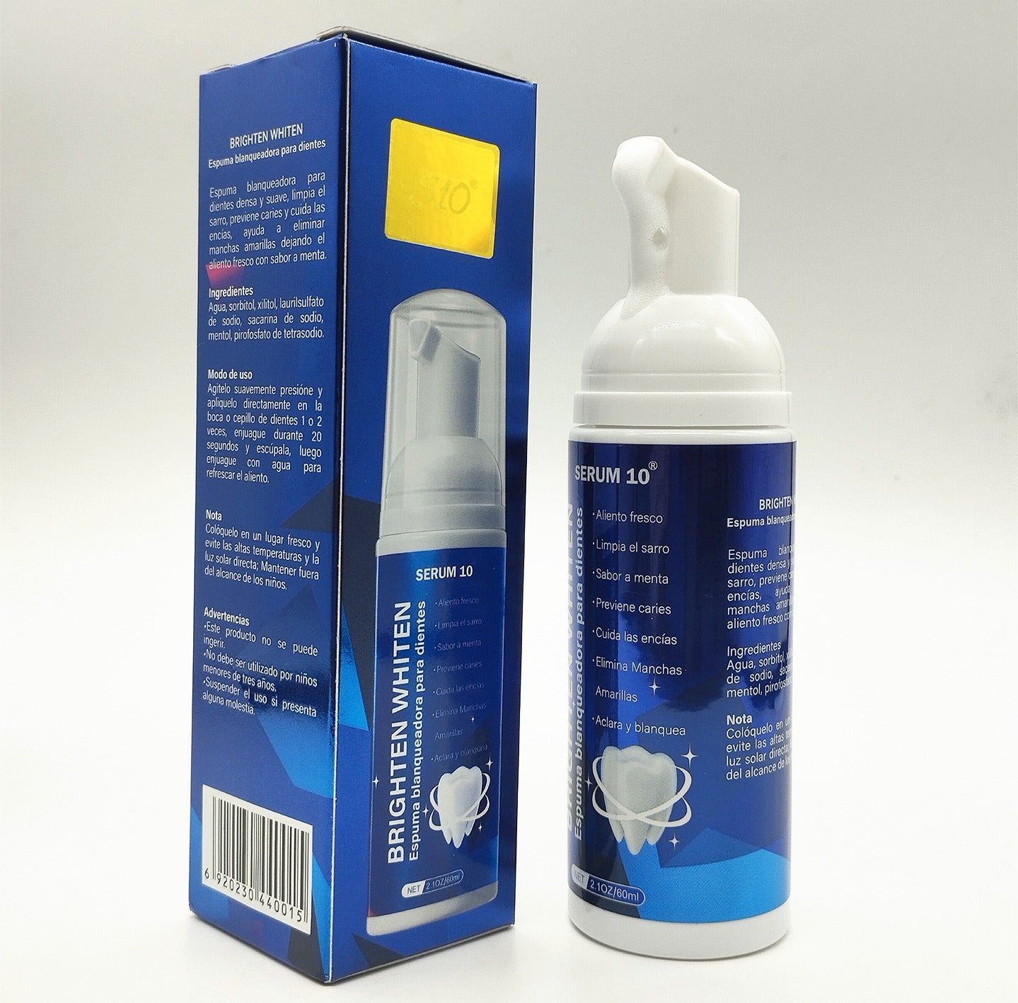 ESPUMA DENTAL ACLARANTE x2