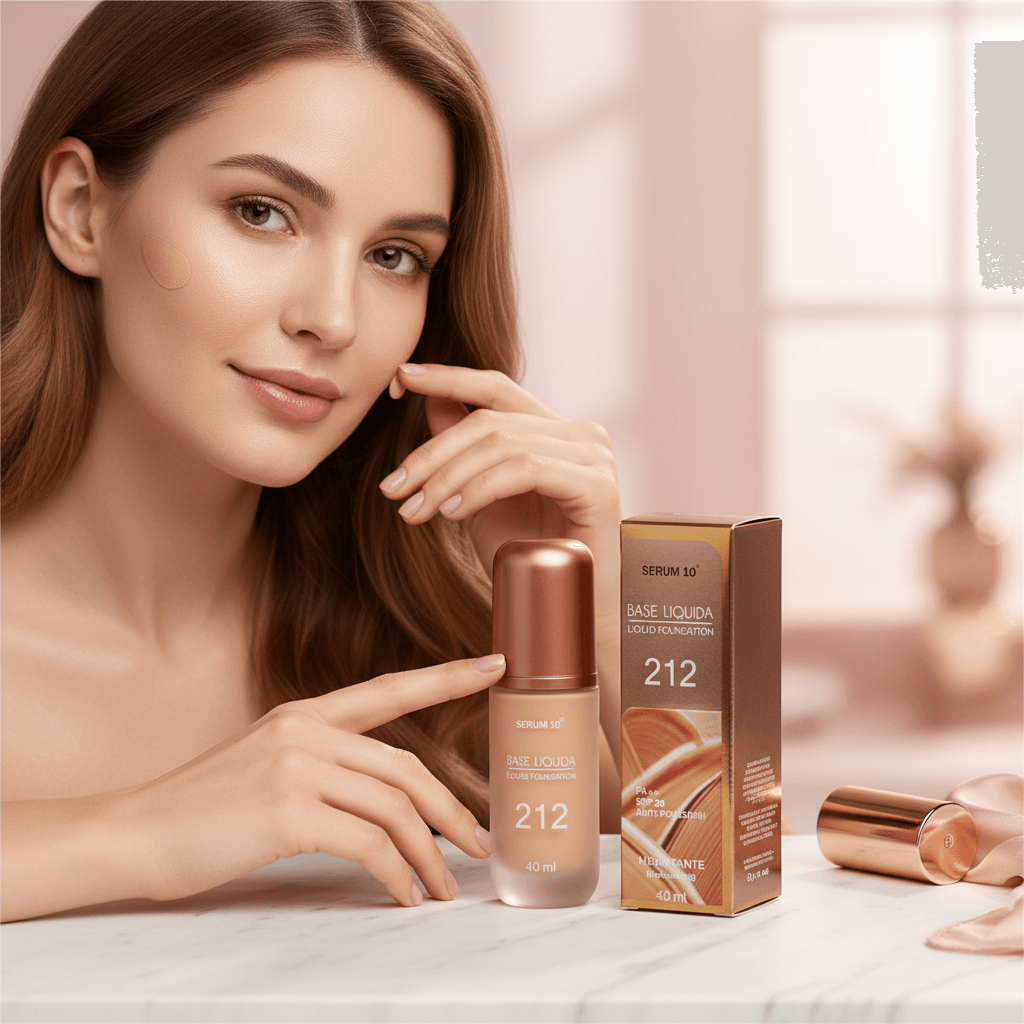 BASE DE MAQUILLAJE LÍQUIDA SERUM 10° – ACABADO MATE 24H CON SPF 20