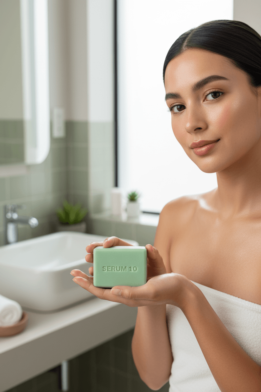 JABON FACIAL DETOX ACLARANTE. ACIDOS KOJICO Y SALICILICO. SERUM 10