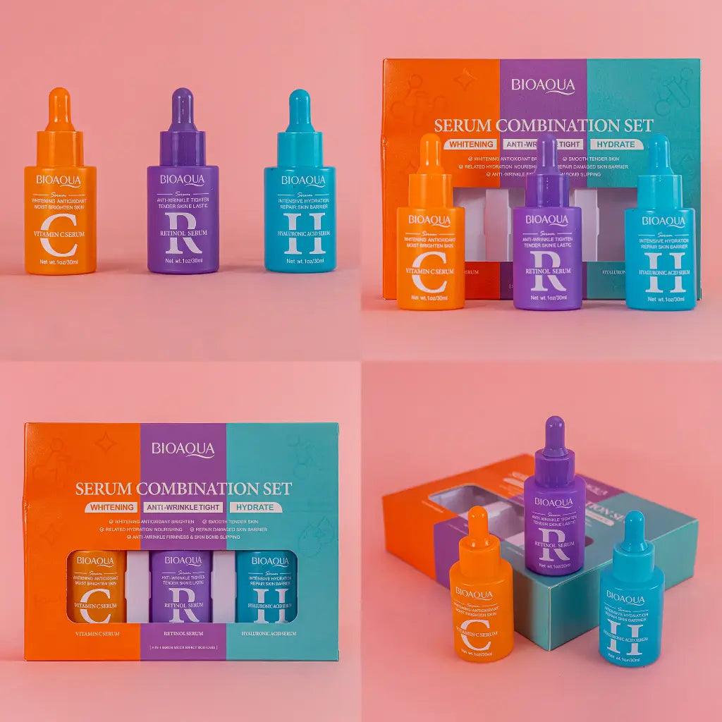 KIT ANTI-EDAD BIOAQUA – TRÍO DE SÉRUMS