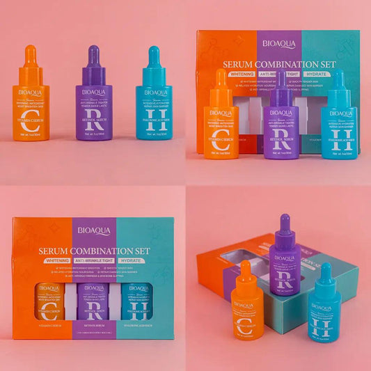 KIT ANTI-EDAD BIOAQUA – TRÍO DE SÉRUMS